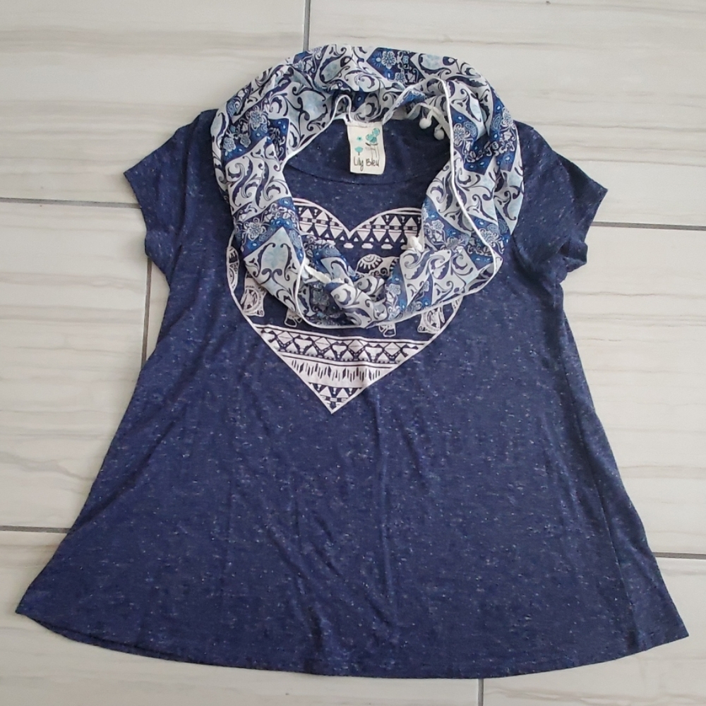 Lily Bleu girls shirt size L 14
